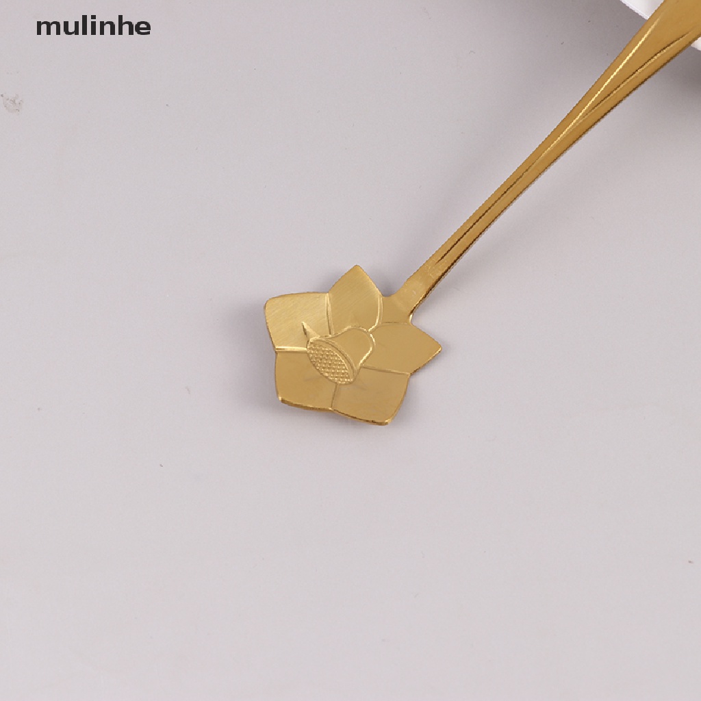 Muỗng Cà Phê Bằng Thép Không Gỉ Hình Hoa Cổ Điển