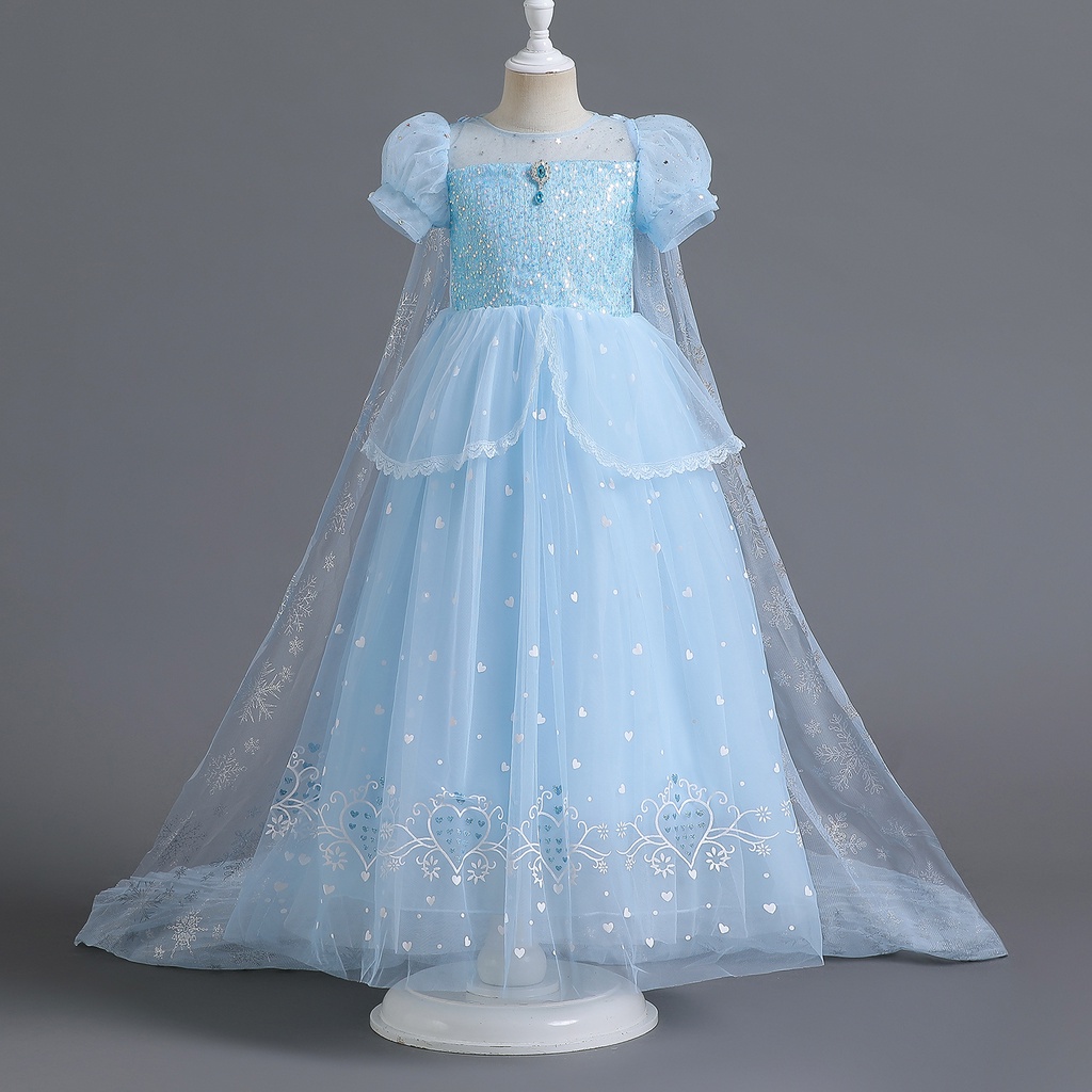 Đầm Hóa Trang Công Chúa Elsa Trong Phim Frozen Cho Bé Gái