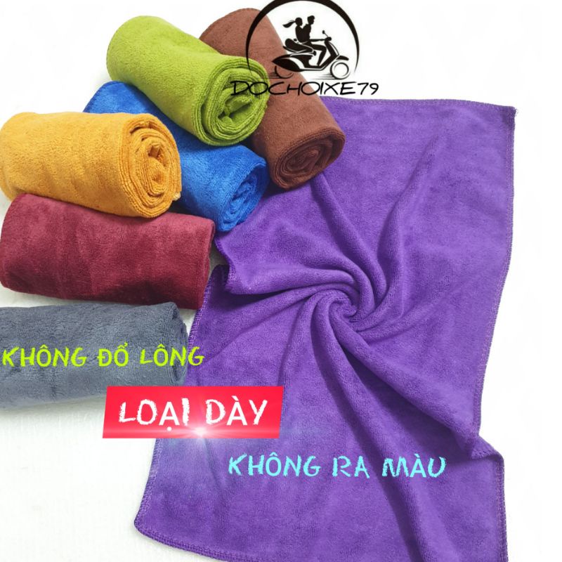 Khăn lau sợi microfiber chuyên dùng lau rửa xe hơi xe máy gội đầu spa kích thước 35×75Cm