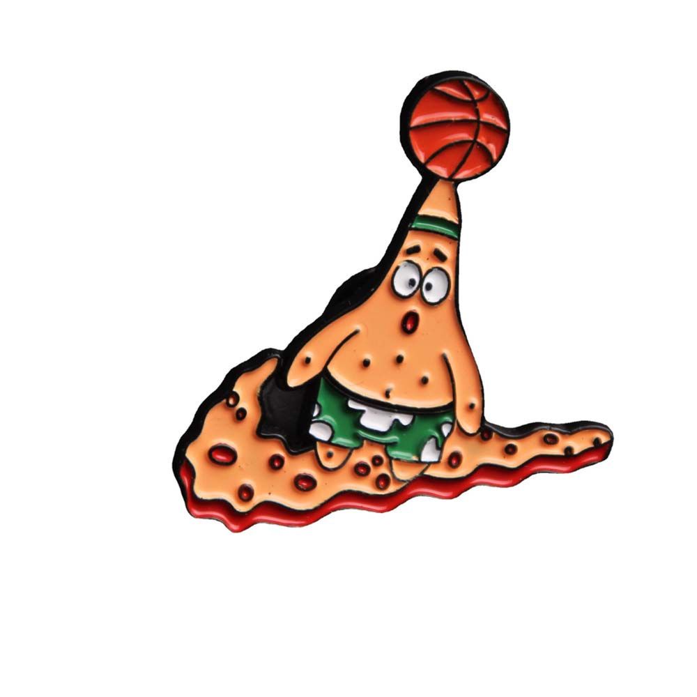 LANFY Cute SpongeBob SquarePants Cartoon Enamel Brooch SpongeBob Badge Backpack Bag Coat Hat Patrick Star Jewelry Accessories Gift For Women Lapel pin Brooches Pin/Multicolor