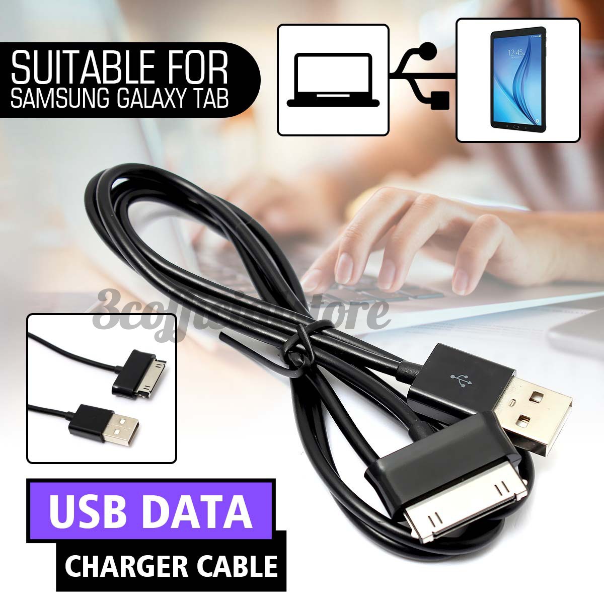 Cáp Sạc Usb 1m / 3.28ft Cho Samsung Galaxy Note 10.1 Gt-N8000 N8010