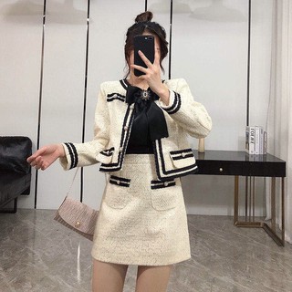 SET DẠ TWEED KÈM NƠ TIỂU THƯ