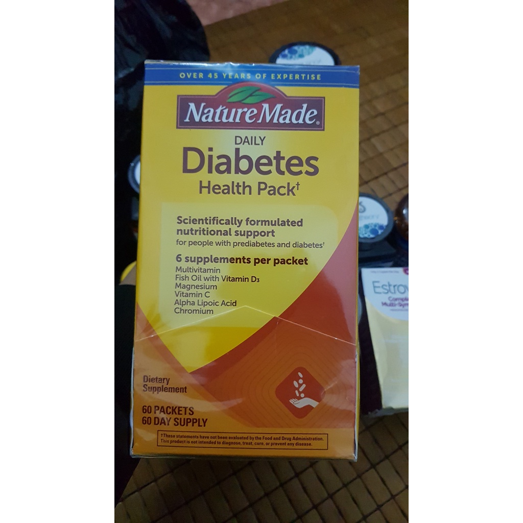 Thực phẩm chức năng Điều Hòa Tiểu Đường Nature Made Diabetes Health Pack 60 Gói