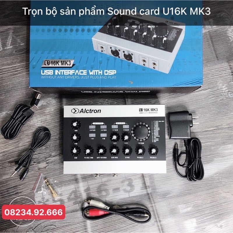 combo thu âm livestream souncard U16k3 và mic Takstar PC K200