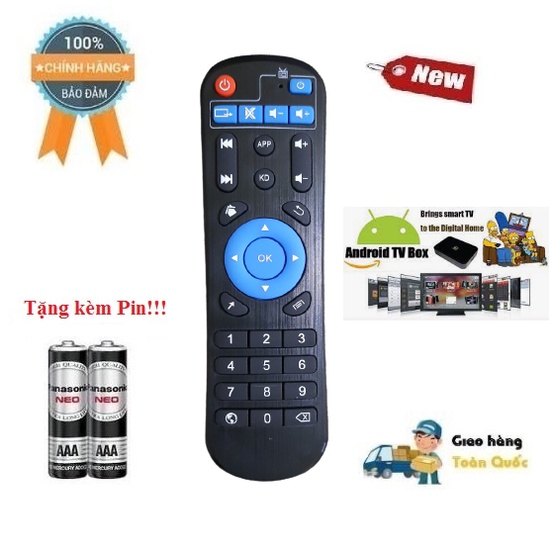 Remote Điều khiển đầu thu đầu BOX ANDROID TIVI BOX- Hàng chính hãng theo máy