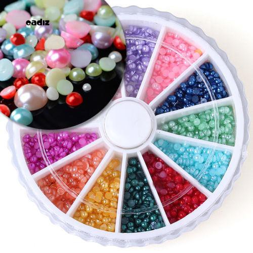 [Hàng mới về] Set 500 hạt ngọc trai giả nhiều màu sắc dùng trang trí móng nghệ thuật