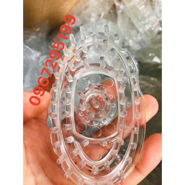 Free Ship [CHẢI LÀ SẠCH CHẢI LÀ THÔNG] Lược silicon cao cấp, lược gội dưỡng sinh. hàng chuẩn công ty, bảo hành trọn đời