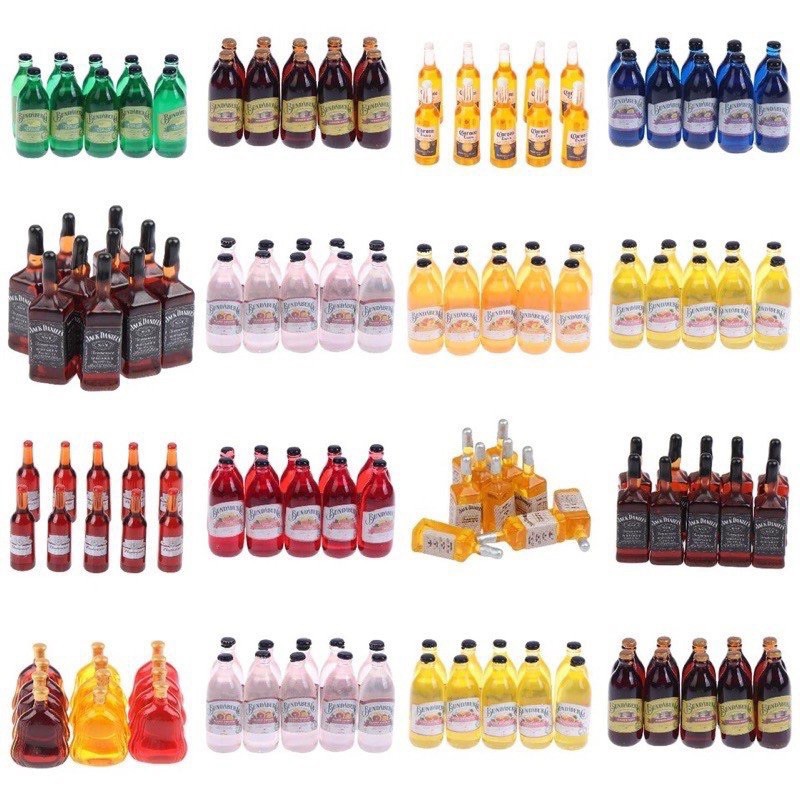 Mô hình chai rượu mini trang trí bánh sinh nhật
