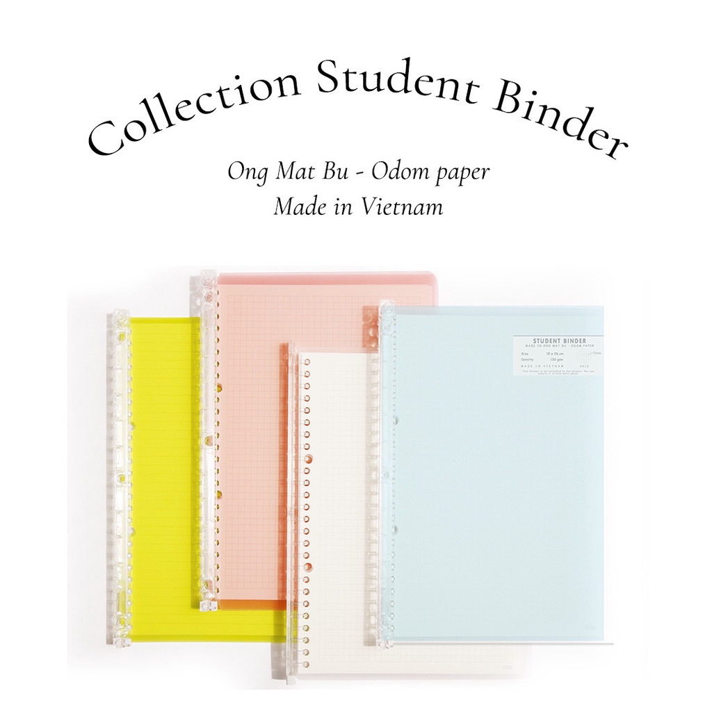 Sổ Còng Kéo Tặng Lịch Năm Tự Chọn 120Gsm- Sử Địa Sinh Hóa - Student Binder - Ong Mặt Bự