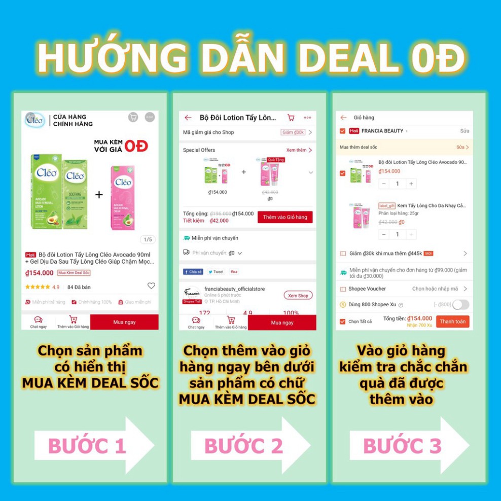 [Mã FMCG8 - 8% đơn 250K] Bộ đôi Lotion Tẩy Lông Cléo Avocado 90ml + Gel Dịu Da Sau Tẩy Lông Cléo Giúp Chậm Mọc Lông 50g