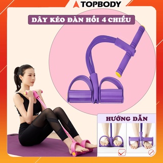 Dây kéo đàn hồi 4 ống cao su tập thể dục TOPBODY-DAKEO01