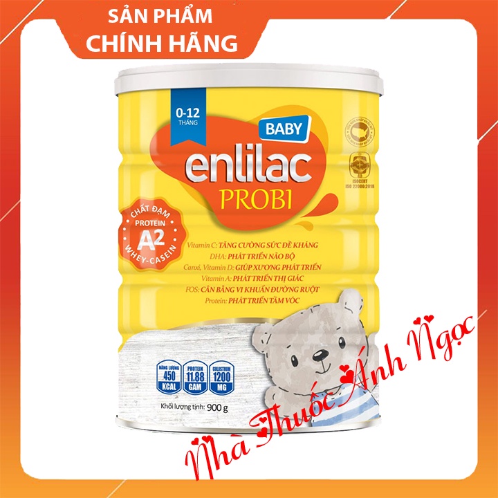 Sữa Enlilac Probi Protein A2 Baby  lon 400g, 900g - Hỗ trợ tăng cường sức đề kháng cho bé, giúp bé khỏe mạnh, phát triển
