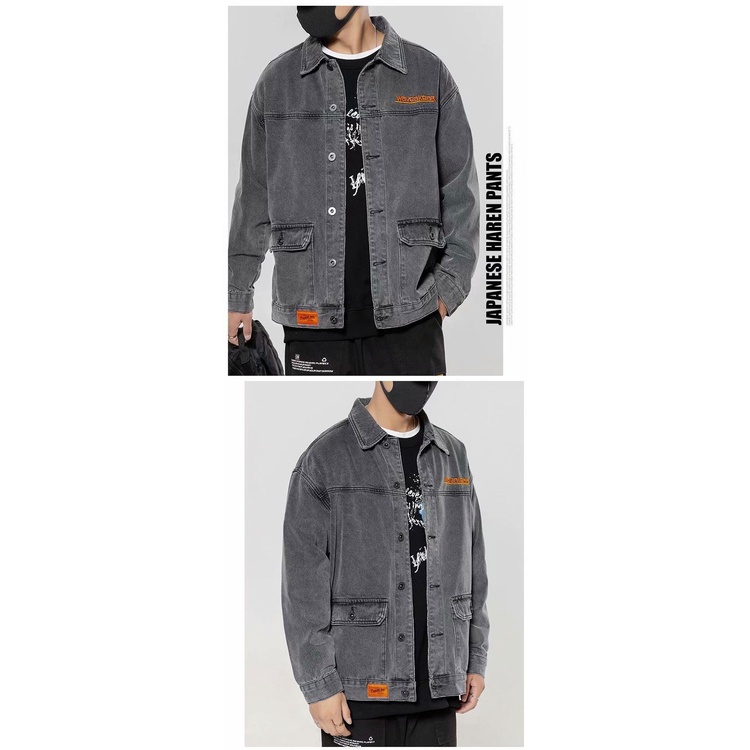 Áo khoác AOKANG denim dáng rộng thời trang xuân thu trẻ trung dành cho nam