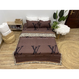 SÉT CHĂN GA GỐI HÈ THU 5 MÓN - LV BÁO