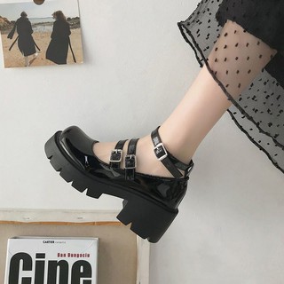 (SẴN 1 SỐ SIZE, HÀNG LOẠI XỊN) Giày Búp bê Lolita Ulzzang Nữ Đế cao 6 phân CỰC XINH