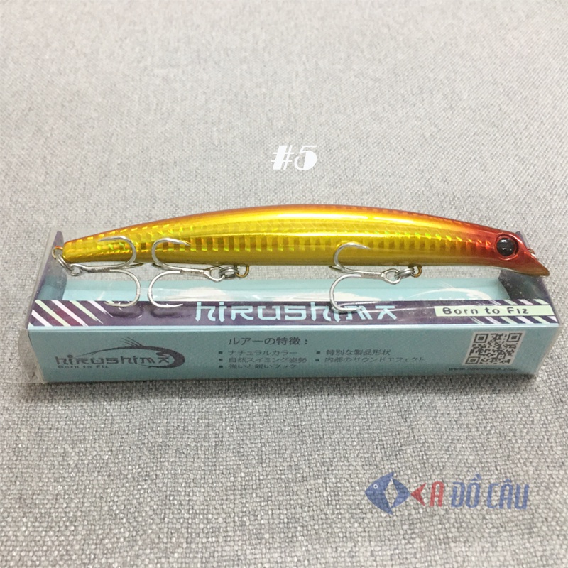 Mồi câu cá chẽm Hirushima Minnow Lipless 130 Pro
