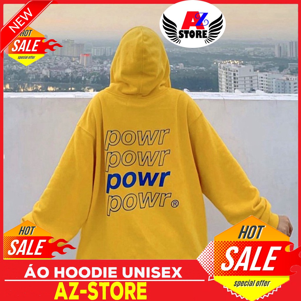 (FREESHIP) ❤ ÁO HOODIE - ÁO KHOÁC NỈ NGOẠI Dây Kéo (HD1180 - Powr) đủ Size M,L,XL | BigBuy360 - bigbuy360.vn