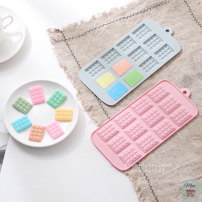 Khuôn Silicone hình Miếng Socola