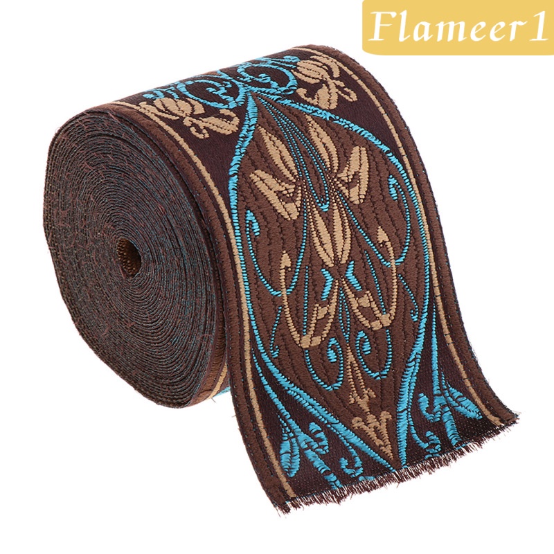 [Flameameer1] Cuộn Dây Ruy Băng Vải Jacquard 5M May Vá Thủ Công 3cm