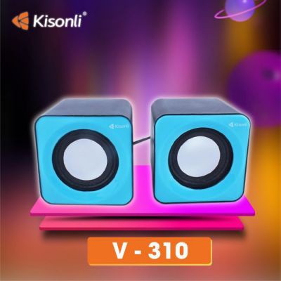 Loa vi tính  2.0 Kisonli V310/V400 nguồn USB - nhỏ gọn, tinh tế, Loa nghe nhạc xem phim máy tính, laptop, điện thoại