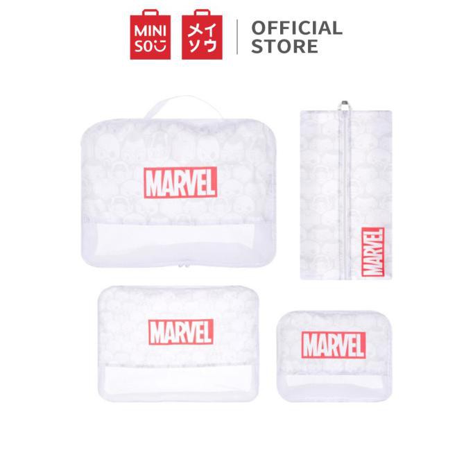 Miniso Set 4 Túi Đựng Đồ Du Lịch Màu Trắng