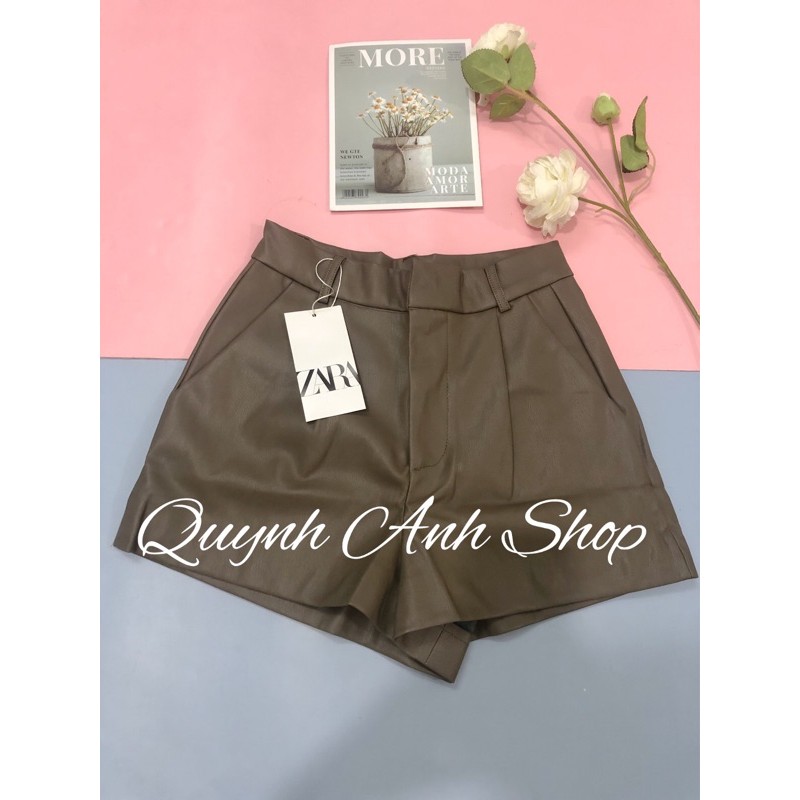 [SẮP VỀ-ẢNH THẬT]Q004 Quần shorts da Zara xuất xịn