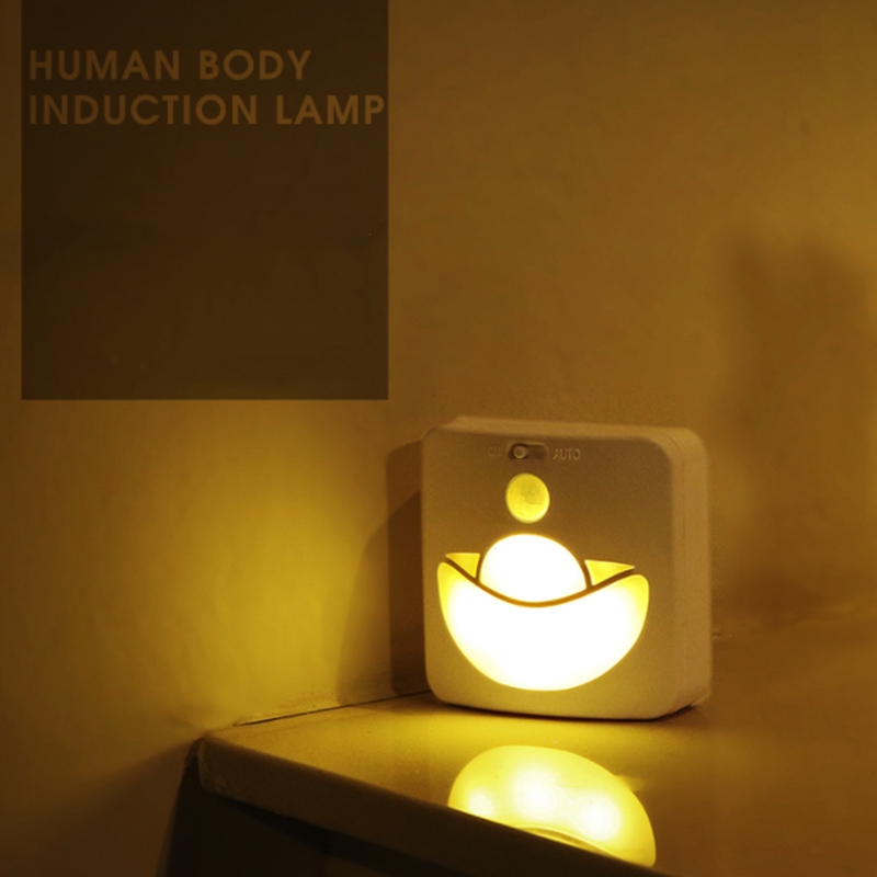 LED Night lamp PIR Infrared Human Induction Sensor Night Light 3 modes Cabinet  LED Lights【lyfs】
