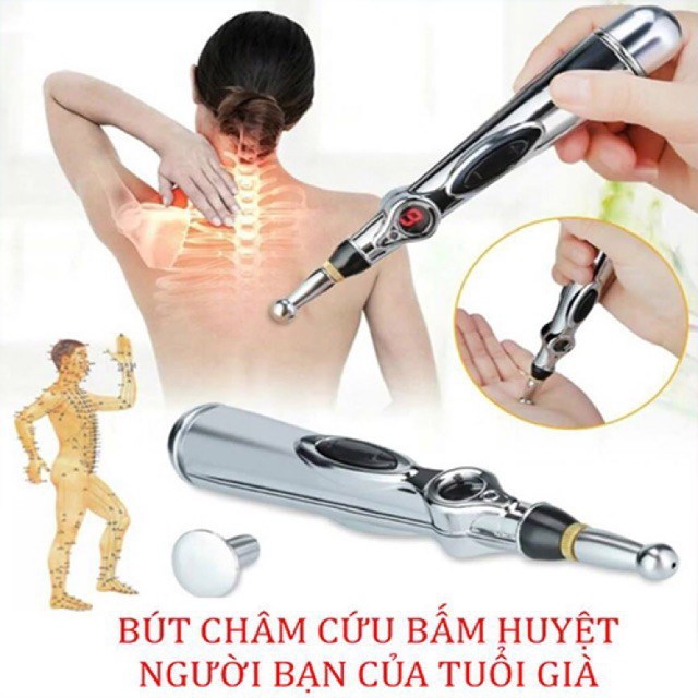 🔥𝐅𝐫𝐞𝐞𝐒𝐡𝐢𝐩🔥Bút Day Duyệt Châm Cứu 3 Đầu, Massage Xung Điện-Bút Xung Điện Dò Huyệt , Châm Cứu Đông Y Tia Hồng Ngoại