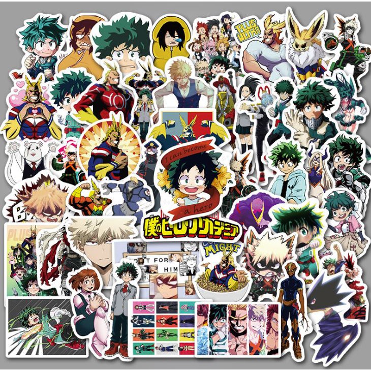 Sticker MY HERO ACADEMIA ANIME NHẬT BẢN nhựa PVC không thấm nước, dán nón bảo hiểm, laptop, điện thoại, Vali, xe#10