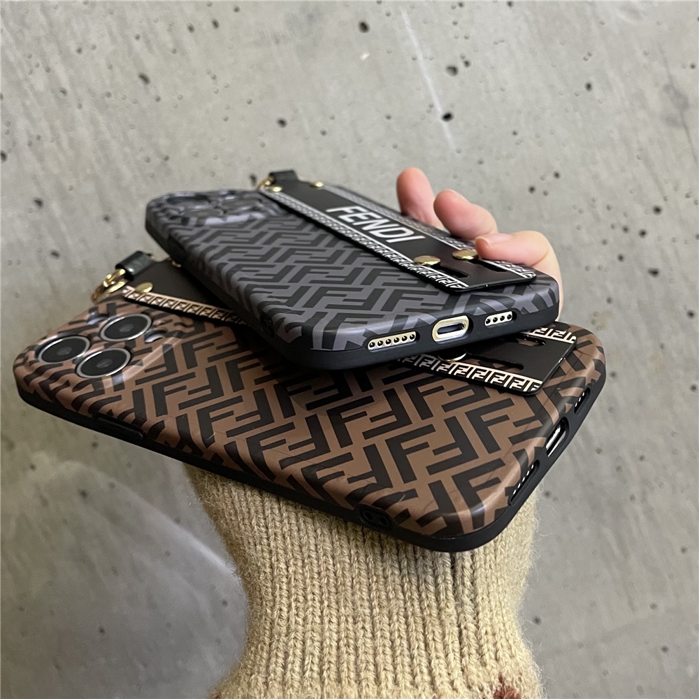 Ốp Điện Thoại In Logo Thời Trang Kèm Dây Đeo Cho IPhone 14 Pro max 14 Plus 13 Pro max 12 11 Pro max x xs max xr