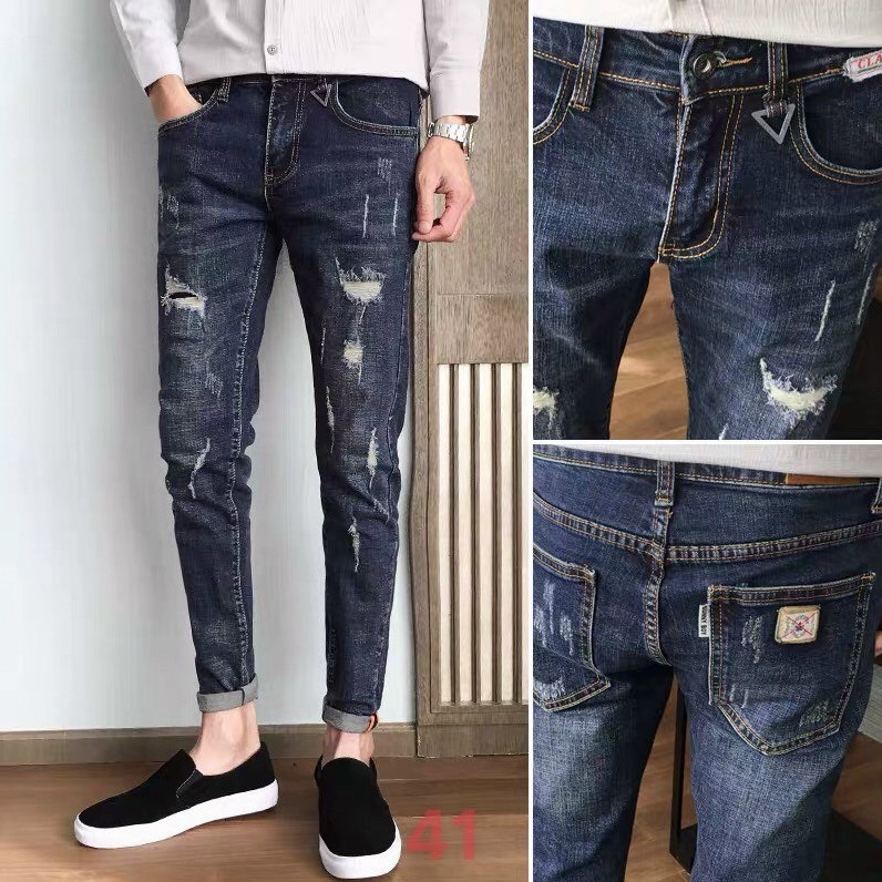 Quần Jean Nam cao cấp🔵 𝐅𝐑𝐄𝐄 𝐒𝐇𝐈𝐏 🔵 hàng cao cấp Quần Bò Nam Đẹp Co Giãn Thời Trang SALY TNN1002