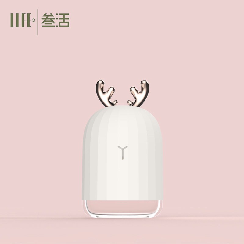 [Hàng có sẵn] Máy khuếch tán tinh dầu mini để bàn Xiaomi 3life, phun sương tạo ẩm có đèn LED dễ thương hình thỏ,nai