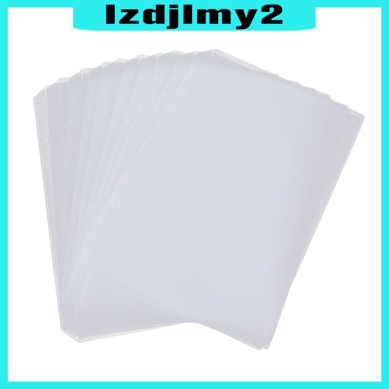 Set 10 Bìa Đựng Hồ Sơ 6 Lỗ Khổ A5 Bằng PVC Trong Suốt Tiện Dụng