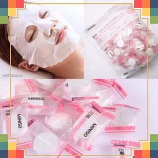 1k phụ kiện làm đẹp 1 viên mặt nạ nén miniso chính hãng { sản phẩm 1k} 1000
