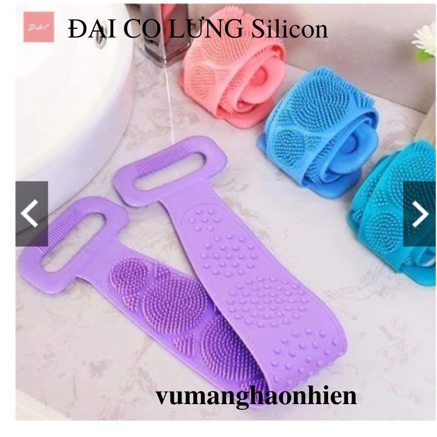Dây cọ tắm 2 mặt, chà lưng, cọ lưng silicon đa năng - tiện dụng-HOÀPHAT