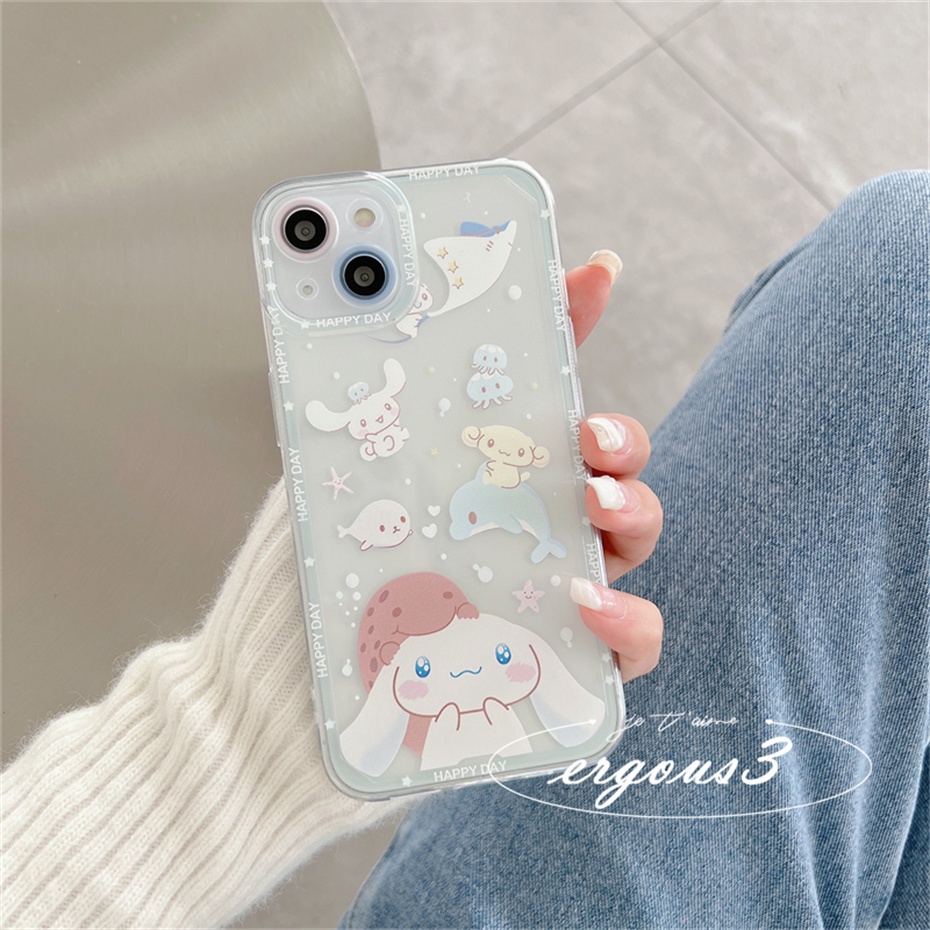 Ốp điện thoại hình Cinnamoroll dễ thương thích hợp Cho iPhone 14 13 12 11 Pro Max Se 2020 Xr X 7 8 Plus
