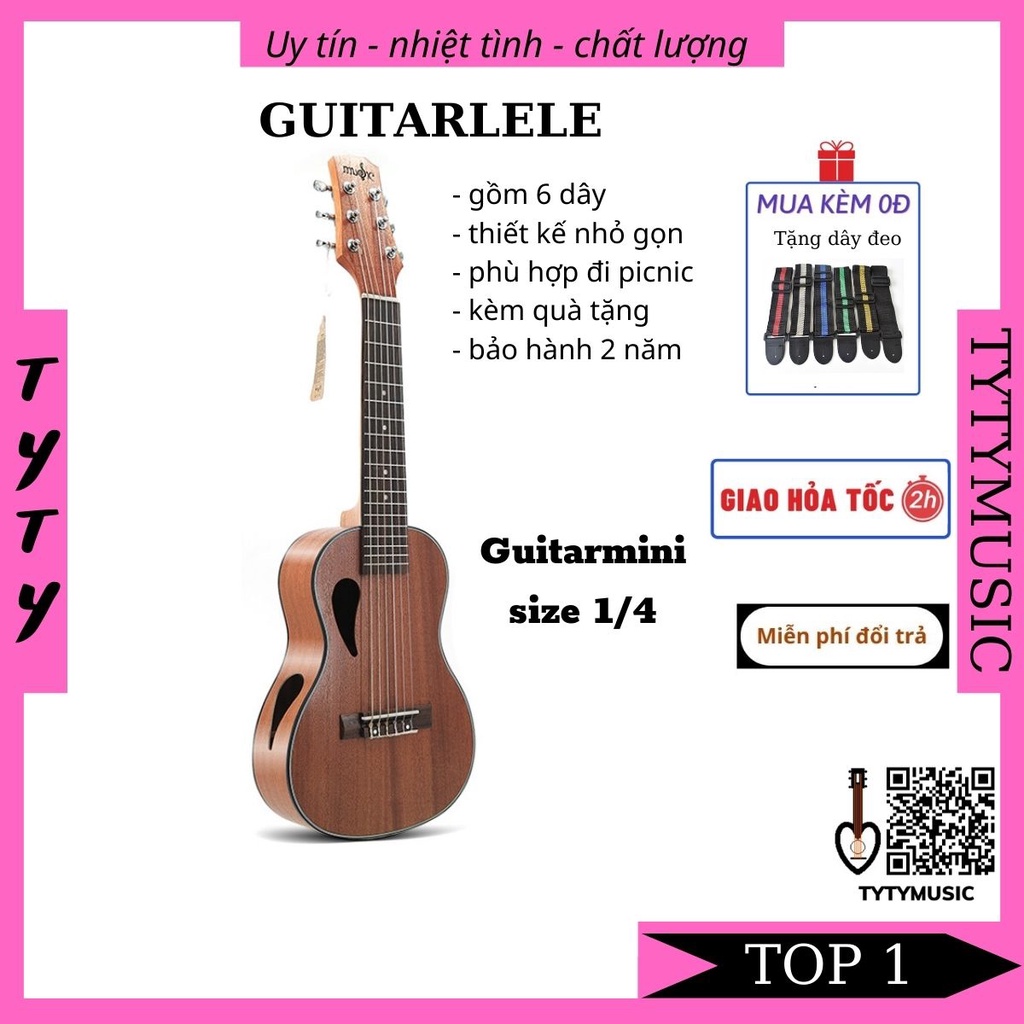 Đàn Guitarlele - Guitar mini size 1/4 - Hàng cao cấp nhập khẩu TYTYmusic