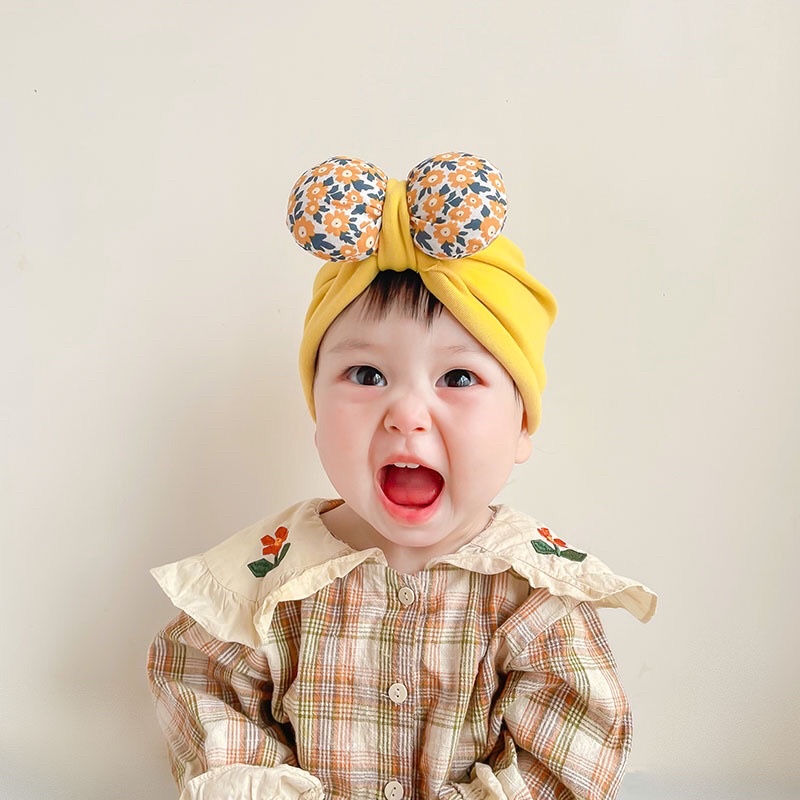 Mũ turban nơ phồng cho bé - LunaKids [Ảnh thật]
