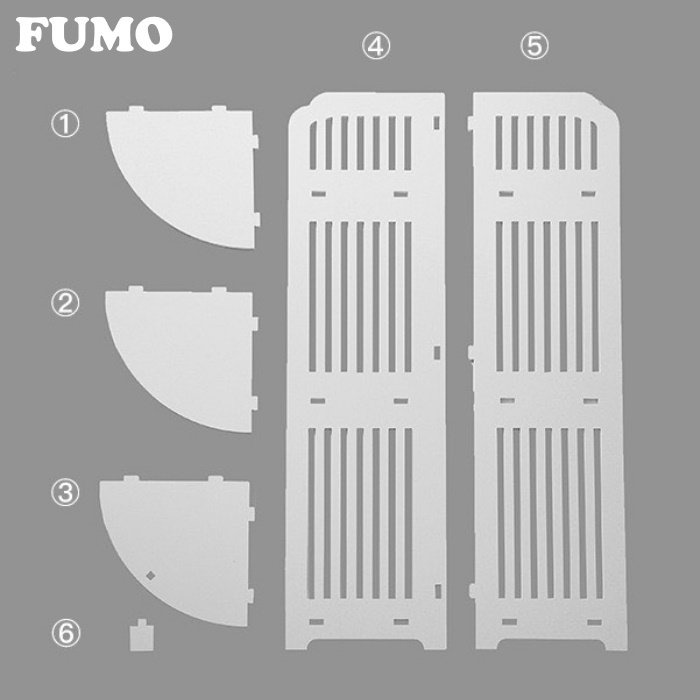 Kệ góc tường đa năng kệ nhà tắm 4 tầng gỗ PVC cao cấp chống nước FUMO SP024