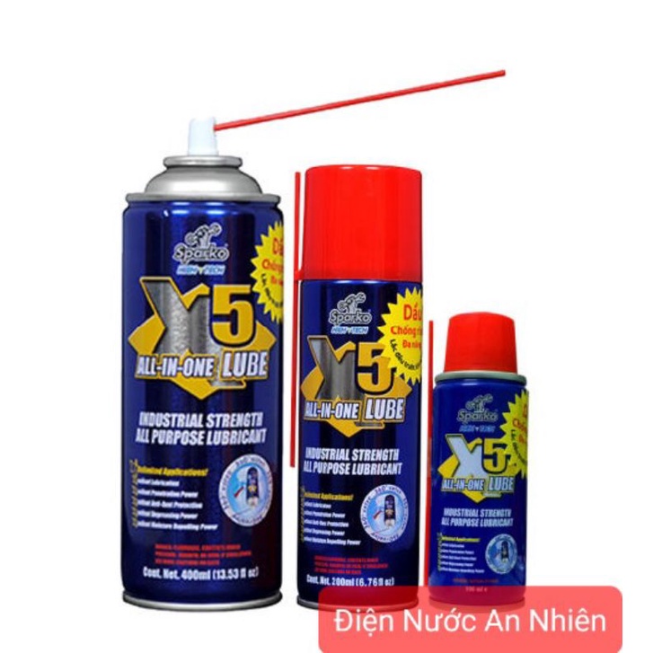 Chai Xịt Chống Rỉ Sét, bôi trơn X5 _ nhập từ thái lan chính hãng