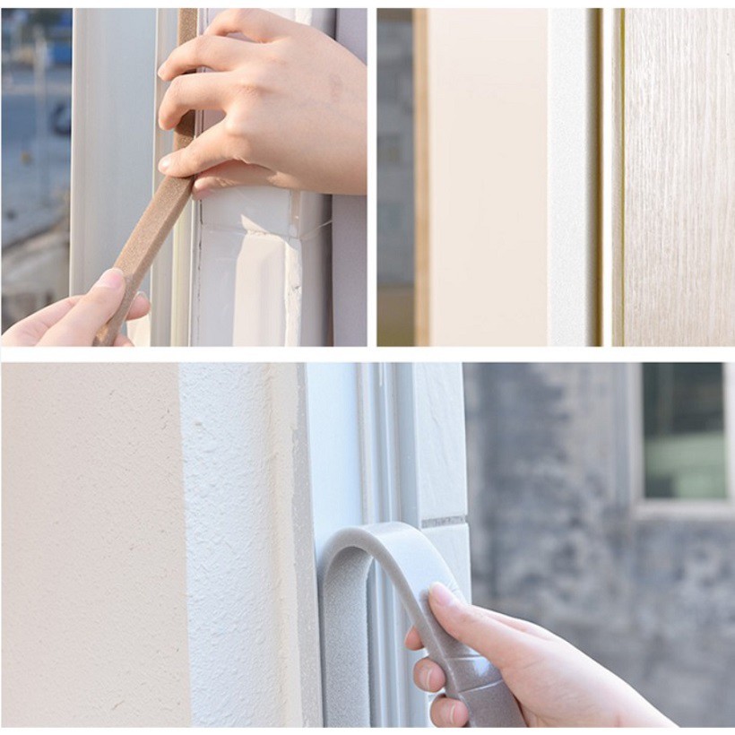 Băng dán cách âm, chống gió - Băng dính cửa chống bụi - Băng dính cửa chống côn trùng - Băng dán giảm chấn cửa dài