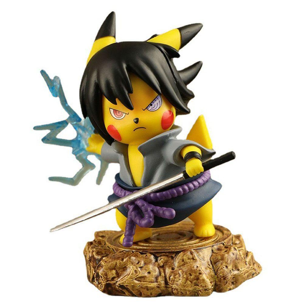 1 Mô Hình Nhân Vật Uchiha Sasuke Uchiha Sasuke Trong Anime Pikachu Bằng PVC
