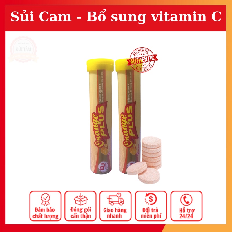 Sủi Cam Orange Plus Bổ Sung Vitamin C Tuýp 20 Viên