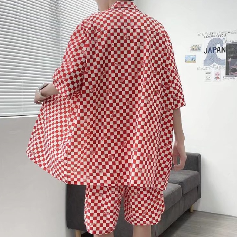 Áo Sơ Mi Tay Ngắn Dáng Rộng In Họa Tiết Thời Trang Mùa Hè Cho Nam size M-3XL