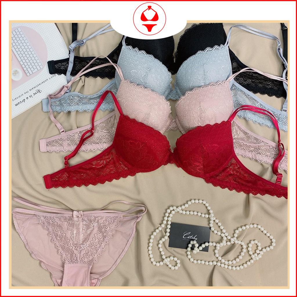 Bộ đồ lót  [nâng ngực ] ,set đồ chip Vic ren quần dây có gọng đệm nâng ngực C199 | BigBuy360 - bigbuy360.vn