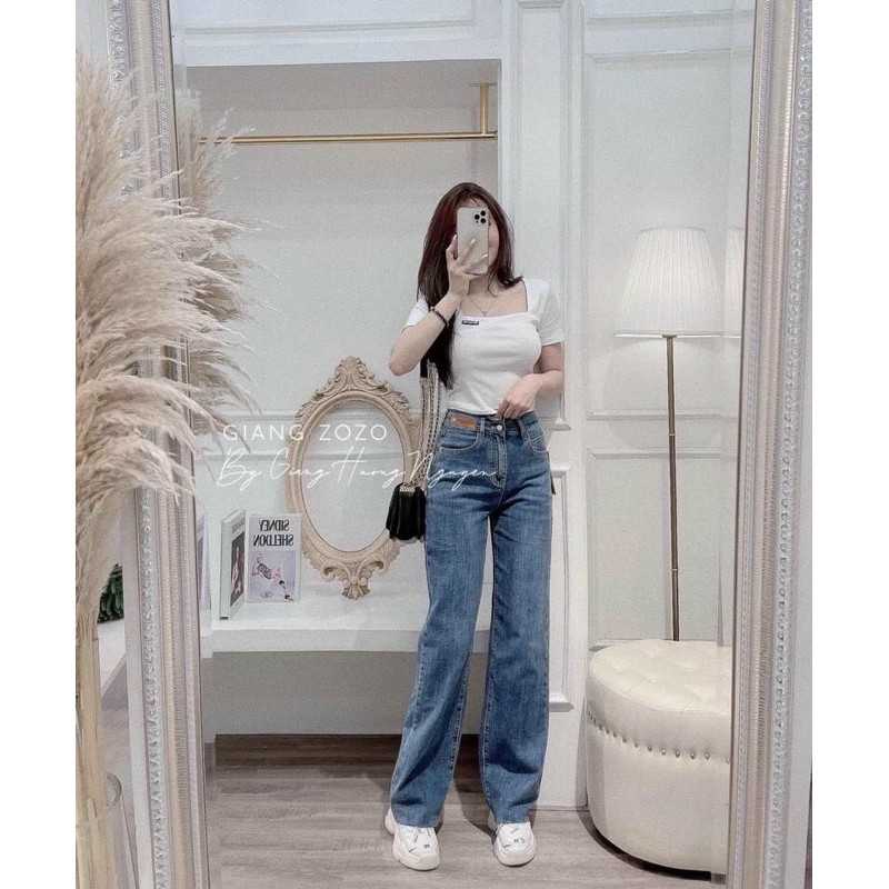 [Mã WASKT410K giảm 10K đơn 50K] ANU214 - ÁO BODY ZIP CỔ VUÔNG TAG CHỮ NGỰC | BigBuy360 - bigbuy360.vn