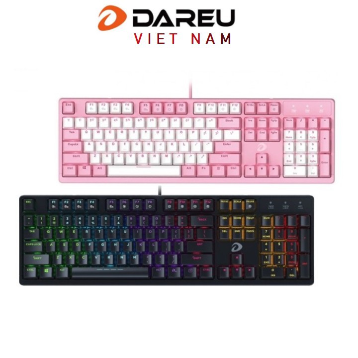 Bàn phím cơ Gaming DAREU EK1280S Pink / Black 104KEY MULTI LED