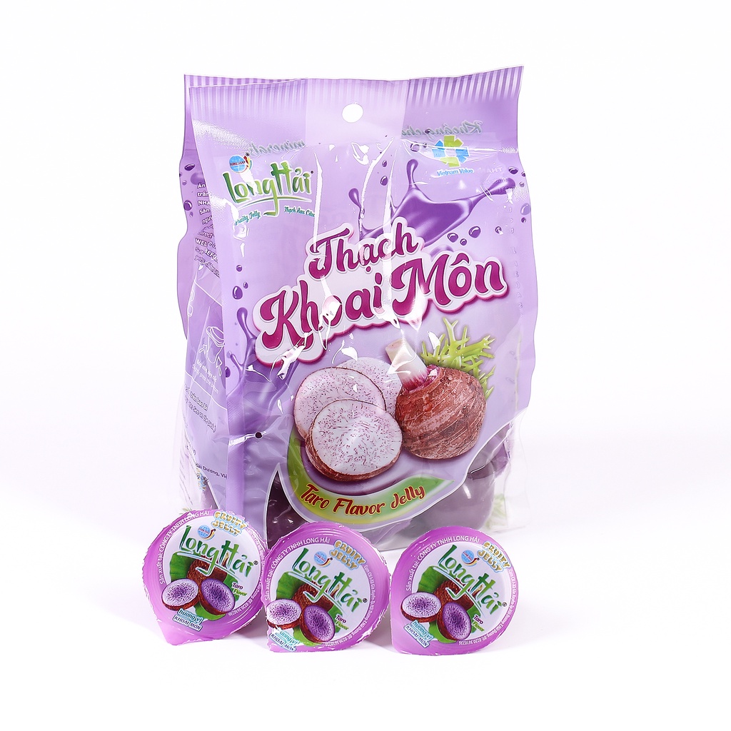 Thạch Rau Câu Long Hải Hương Vị Khoai Môn Trọng Lượng Túi 416 G