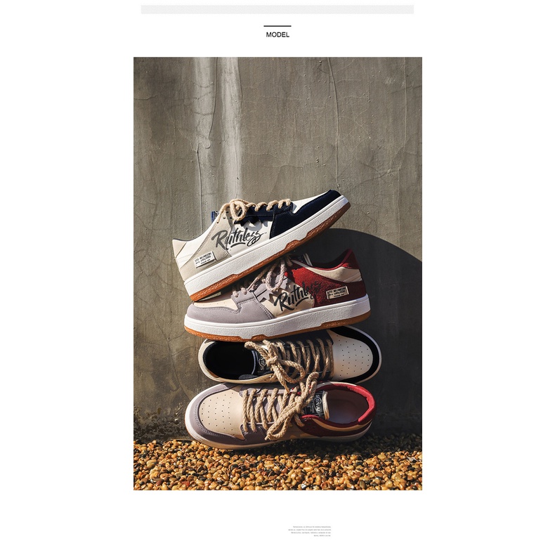 Giày nam sneaker thể thao phối da lộn Ruthless phong cách đường phố thời trang ulzzang Hàn Quốc TH-98