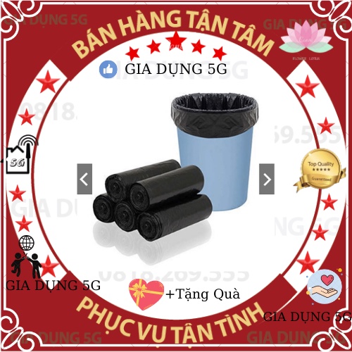 [1kg] 3 cuộn túi đựng rác đen tự phân hủy - size Trung vừa mọi thùng rác